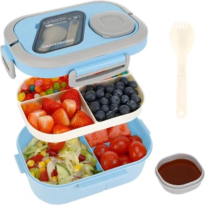 Lunch Box with Compartments, Lunchbox, Behälter für Mittagessen und Salat, Bento - Bild 1 von 7