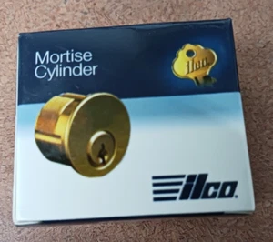 Kaba Ilco 7185KS1-26D-KD 1-1/8 in. Brass Mortise Cylinder in Satin Chrome - Picture 1 of 6