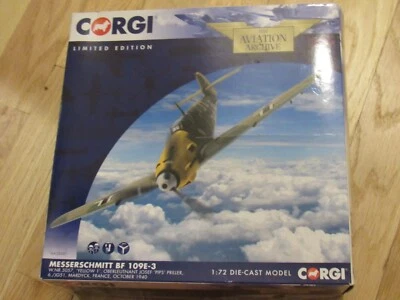 Corgi Messerschmitt BF 109E-3 !:72 Die-cast model aviation archive - Image 1 of 2