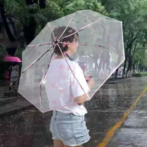 Umbrella Windproof Folding Anti-Uv Sun Rain Travel Large Open Sun/Rain Uv New - Picture 1 of 2