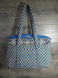 Vera Bradley Handtasche Riviera Blau - Vintage Schultertasche EUC Rarität Handtasche Medium - Bild 1 von 7