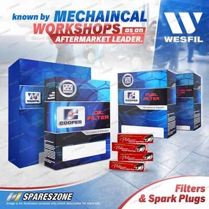 Wesfil Platinum Spark Plugs Filter Kit for BMW 320i E90 E91 2.0L N46B20BA 4Cyl - Picture 1 of 3