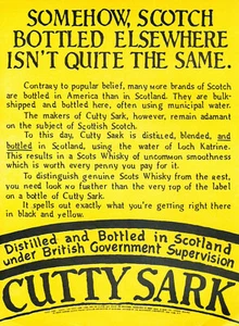 CUTTY SARK WHISKY AD #21 RARE OOP VINTAGE - Picture 1 of 2