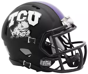 TCU HORNED FROGS NCAA Riddell SPEED Mini Football Helmet TEXAS CHRISTIAN - Picture 1 of 3