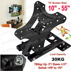 TV Fernseher Wandhalter Wandhalterung LCD LED 10-55 Zoll Neigbar Schwenkbar - Bild 1 von 19
