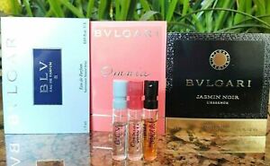 Bvlgari BLV II, OMNIA CORAL, JASMIN NOIR L'ESSENCE Womens Perfume 3 x .05oz MINI