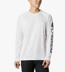 Columbia Fork Stream Long Sleeve Performance T-Shirt Men's XXL White - Picture 1 of 6
