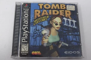Tomb Raider III 3 Playstation 1 PS1 Black Label Video Game Complete CIB Tested - Picture 1 of 5