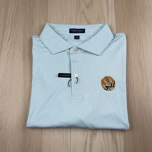 Peter Millar Crown Crafted Herren Poloshirt Blau Muster Größe XL Neu ohne Etikett - Bild 1 von 9