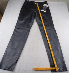First Black Leather Pants Size 6 Motorcycle New NWT MSRP $95 - Bild 1 von 16
