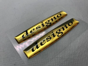 2 Stück, 3D gewölbte Gel Aufkleber von Designo, Größe 73x13mm, Gold Schwarz - Bild 1 von 3