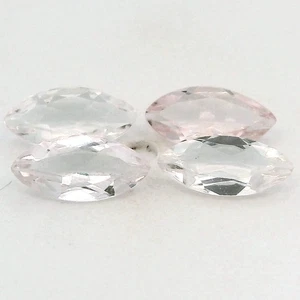 0.83Ct 4 PCS UNTREATED LIGHT PEACH PINK MORGANITE GEMSTONE FROM BRAZIL - Picture 1 of 1