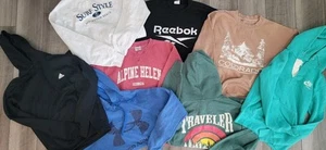 8 Hoodie & Sweatshirt Lot – Nike Adidas UA Reebok Surf Style M/L/Sm – Great Mix - Picture 1 of 1