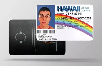 CCWRAPS Tesla Key Card McLovin Custom Vinyl Credit Card Sticker by CC Wraps