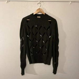 Suéter de punto de corte Stefan Cooke para hombre talla M verde oliva EX - Imagen 1 de 24