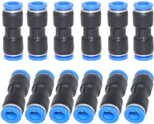 Beduan Push to Connect Fitting, 5/32" ‎4mm or 5/32(12Pcs), Black, Blue  - Picture 1 of 6