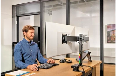 New Kensington SmartFit Space-Saving Dual Monitor Stand K55513WW  Sealed Package - Image 1 of 4