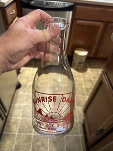 Sunrise Dairy Prop. Joe Gourde ACL Quart Milchflasche Jackman Maine ME - Bild 1 von 11