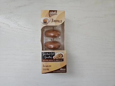 Velas de colección Glade aceite perfumado rosa especiada y vainilla 3 recambios de aceite descontinuados Foto 1 de 4