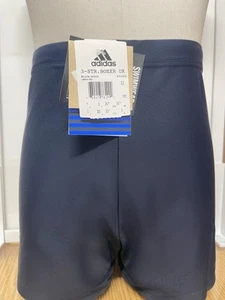 ADIDAS Swim Boxer *NEW With Tags* Black with White Stripes Size 36" - Picture 1 of 2