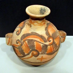 15" X 16" MEXICAN NATIVE AMERICAN HANDMADE CLAY POT/JUG - NATIVE AME (EZS003671) - Picture 1 of 9