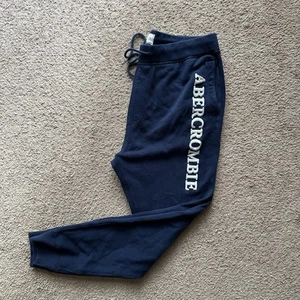 Abercrombie & Fitch Jogginghose Herren Große 34x29 Elastischer Bund Tapered Leg Blau - Bild 1 von 13