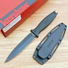 Kershaw Secret Agent Fixed Knife 4.38" 8Cr13MoV Stainless Blade Black GRN Handle