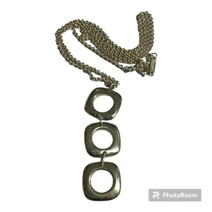 Tiffany & Co Square Cushion Necklace Pendant Dangling Charm Chain . - Picture 1 of 5