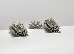 Micro K'nex Replacement Parts Light Grey 4-Way Connector 12 Pieces - Picture 1 of 1