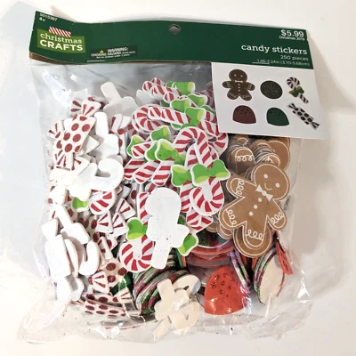 圣诞贴纸糖果泡沫工艺贴纸 250 件厚礼品装饰 — 第 1/4 张图片