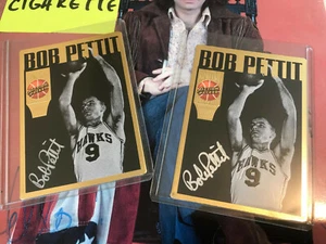 Bob Pettit auto 1994 Action Packed HOF Signed SILVER Autograph St Louis Hawks - Picture 1 of 2