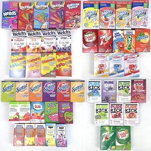 Huge Lot 50 Boxes Zero Sugar Drink Mixes 426 Sticks Various Flavors Sugar Free - Picture 1 of 13