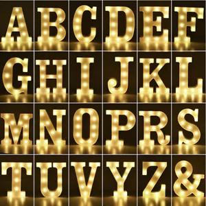 LED Alphabet Letters Lights Light Up Warm Plastic Letters Standing Sign A-Z 0-9 - Picture 1 of 67