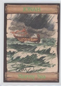 1989 re-Ed Bible Cards Jonah Stormy Sea #3 0q3