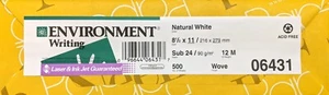 50 Sheets Neenah Paper Environment Writing-Natural White - 24lb 8.5 x 11-Smooth - Picture 1 of 3