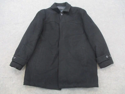 Marc New York Coat Mens 2XL XXL Black Wool Overcoat Lined Jacket Full Zip - Image 1 of 4