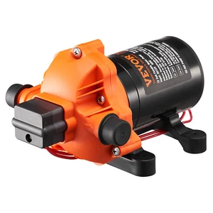 12V Diaphragm Pump 1.8GPM 6.81 L/min 3-Chamber Water Pump Pressure Switch - Picture 1 of 12