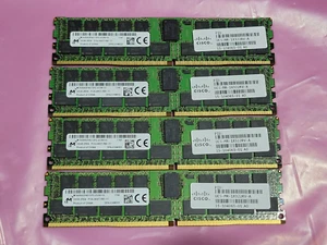 LOT OF 4 CISCO 32GB 2RX4 PC4-2400T MEMORY UCS-MR-1X322RV-A 15-104065-01 - Picture 1 of 2