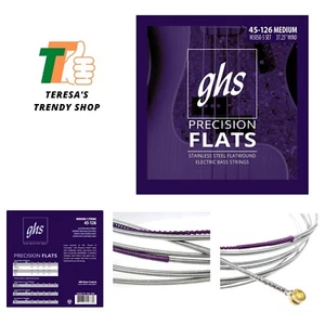 5-Saiter Bass Precision Flats, Edelstahl Flatwound, 37,25" Wicklung, Med... - Bild 1 von 5