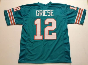 UNSIGNED CUSTOM Sewn Stitched Bob Griese Teal Jersey - M, L, XL, 2XL, 3XL - Picture 1 of 2