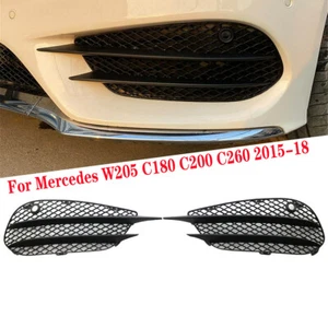 For Mercedes W205 C180 C200 C260 2015-18 Air Vent Bumper Fog Light Grill Cover - Picture 1 of 12
