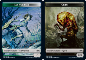 FOIL Elf Warrior Token / Germ Token NM Double Masters MTG Magic the Gathering