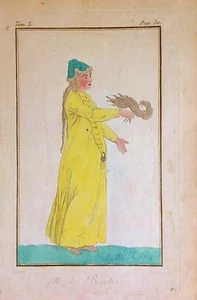 RUSSIA, BARABINZES. Fille de barabinze Grabado original en color, 1788. - Picture 1 of 1