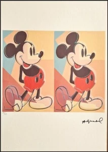 ANDY WARHOL * Mickey Mouse * signed lithograph * Kunstdruck * limited # xx/125 - Bild 1 von 10