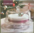 Lakeland 2 in 1 cake stand with dome / chip'n'dip serving platter. 31cm diameter