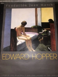 Edward Hopper Big Poster Madrid Exposition 1989 Fundation Juan March Rare VG+ - Picture 1 of 8