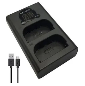 New LCD USB Dual Battery Charger for Canon LP-E6, LP-E6N - Picture 1 of 2