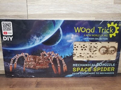 Juego de modelo de rompecabezas mecánico 3D Wood Trick Space Spider hágalo usted mismo NUEVO SELLADO Foto 1 de 4