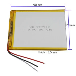 3.7V 3000 mAh 11.1Wh Rechargeale Li Battery 357090 For Axys 4G Tablet PC GPS - Picture 1 of 17
