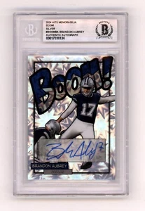 Brandon Aubrey 2024 Hits Memorabilia BOOM Silver Signed BGS BAS Auto Cowboys - Picture 1 of 2